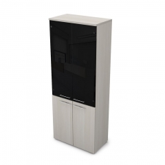 Шкаф высокий со стеклом GLOSS LINE 9НШ.005.22 Ivory